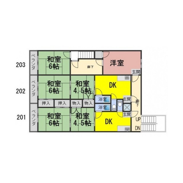 岐阜市畷町のアパートの間取り