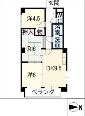 アサヒビル（住居）の間取り