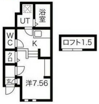 堺市北区東雲東町のアパートの間取り