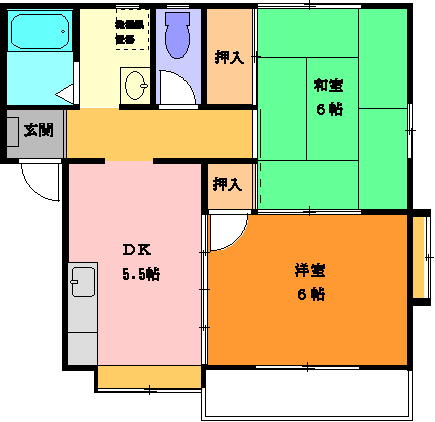 新城市富栄のアパートの間取り