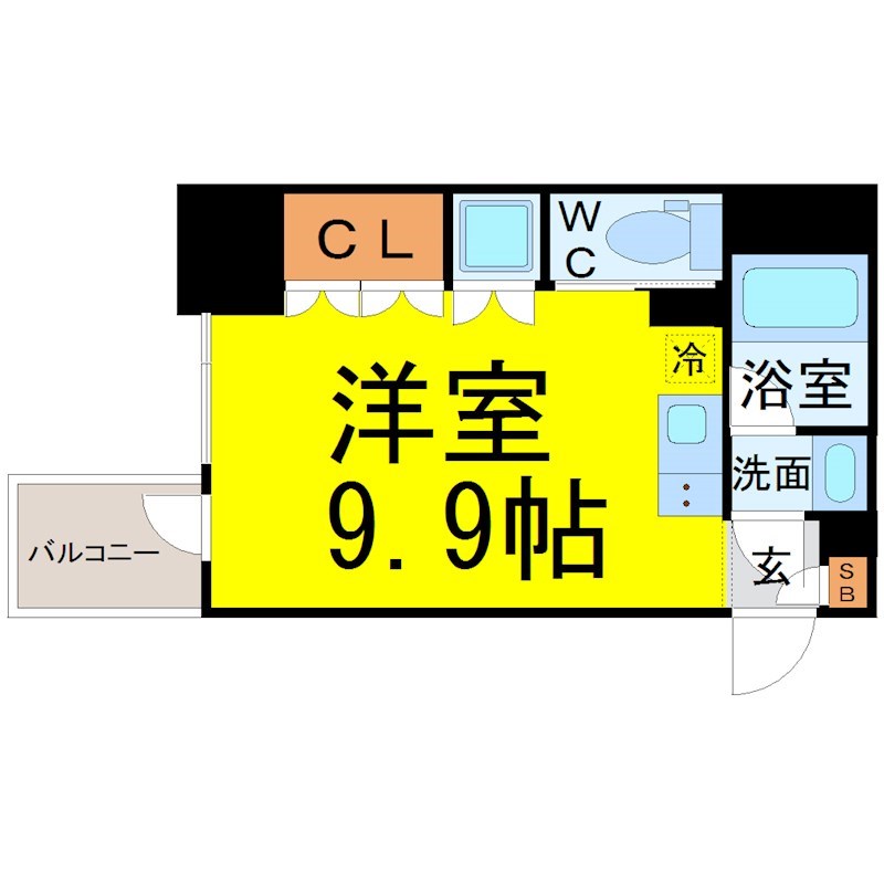 名古屋市北区柳原のマンションの間取り