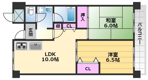 コーポ里花2の間取り