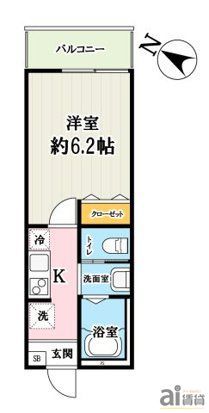 川越市大字砂新田のアパートの間取り