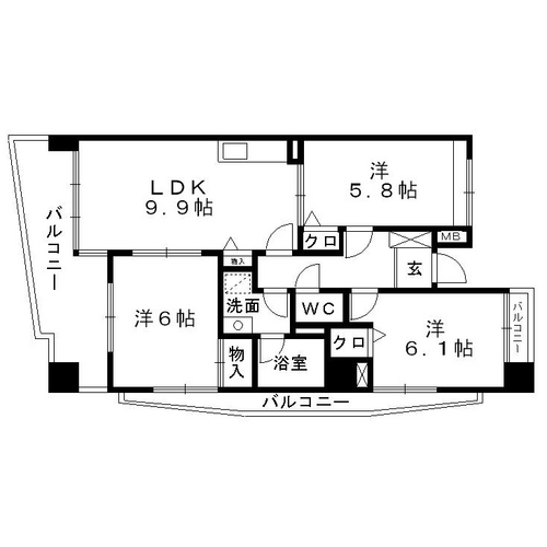 中央ハイツ海老塚の間取り