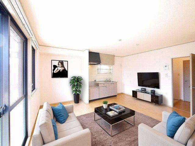 居室・リビング　CGで家具等を配置したもので家具等は含まれません