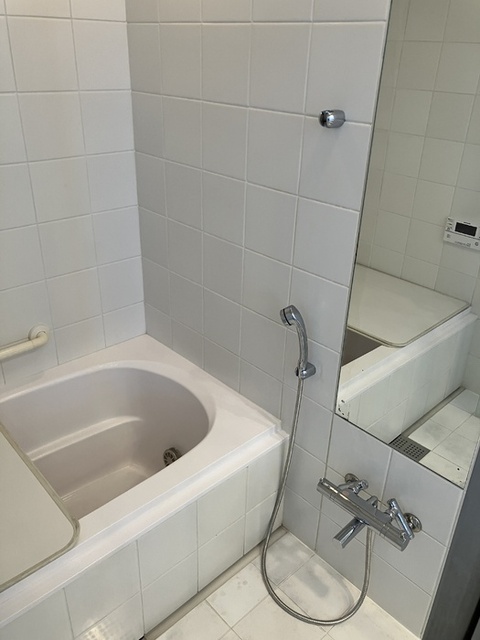 バス・シャワールーム　浴室がホテルライクなガラス＆タイル張りです