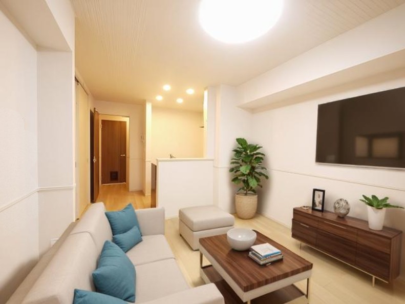 居室・リビング　CGで家具等を配置したもので家具等は含まれません。