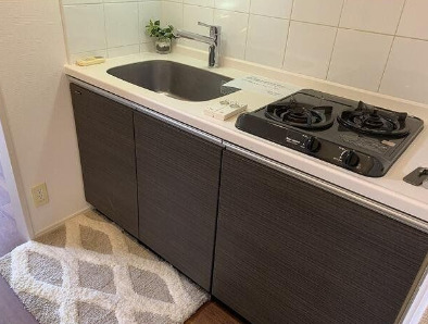 キッチン　※別部屋の参考写真です。雑貨は参考の物になります