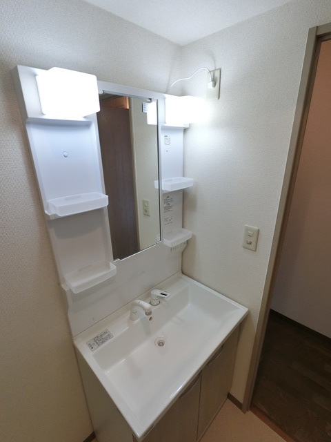 洗面設備　便利なハンドシャワー付き