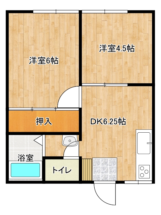 中丸ハイツの間取り写真