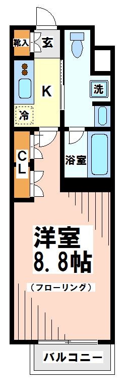 京王線 桜上水駅 徒歩8分 9階建 築7年の間取り写真