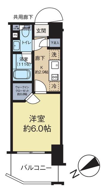 パークリュクス門前仲町monoの間取り写真