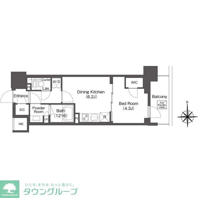 コンフォリア東新宿の間取り写真