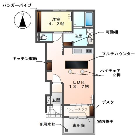 メゾン ボヌールの間取り写真