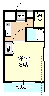 シャルマンフジ貝塚弐番館の間取り