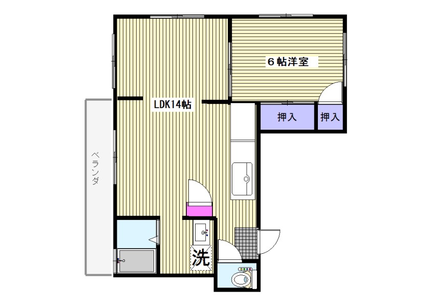 隆園草薙ハイツの間取り