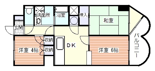 鹿児島市松原町のマンションの間取り