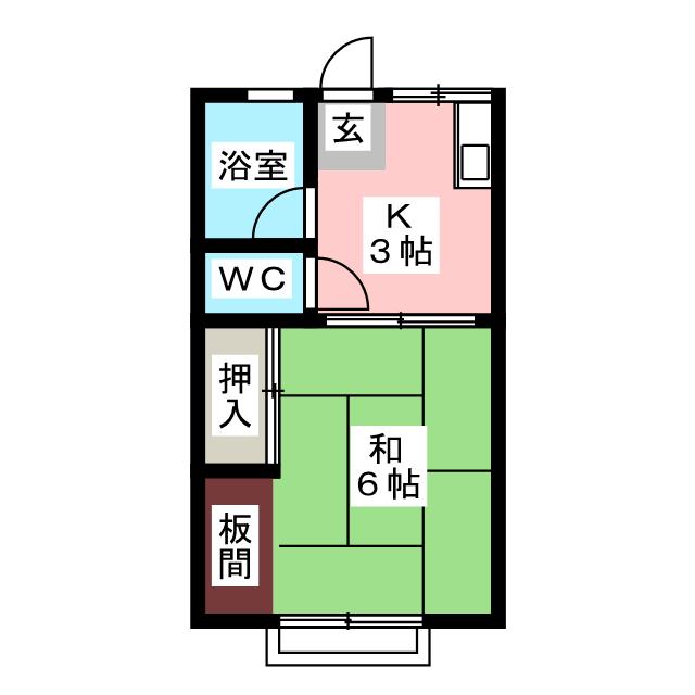 シティハイム第２向陽の間取り