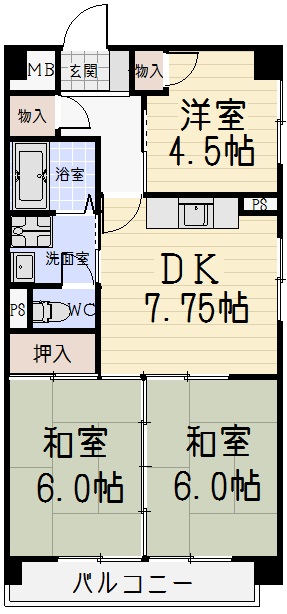 ２清邦ビルの間取り