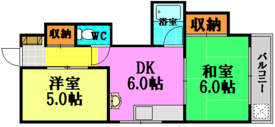 広島市南区仁保のマンションの間取り