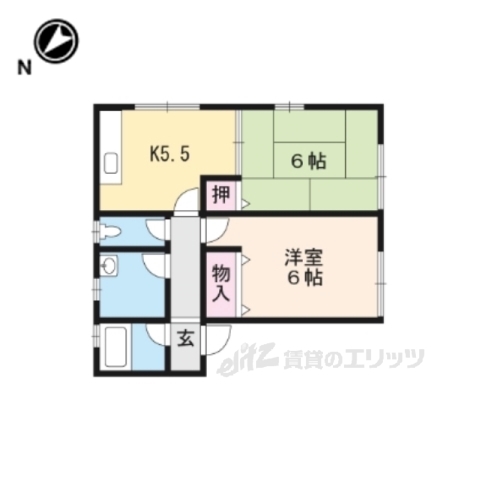 守山市千代町のアパートの間取り