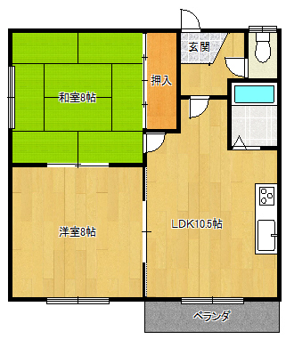 西３ハイツの間取り