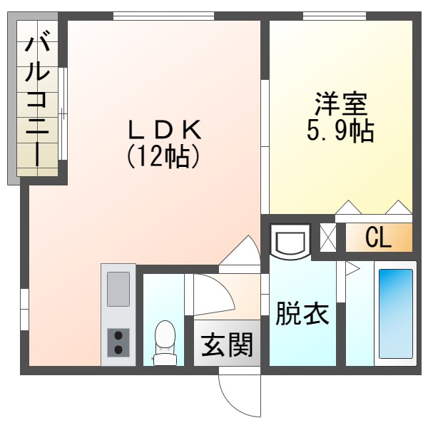 Grand　Terrace東開IIの間取り