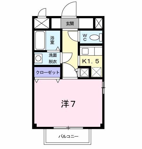 北九州市小倉南区長行東のアパートの間取り