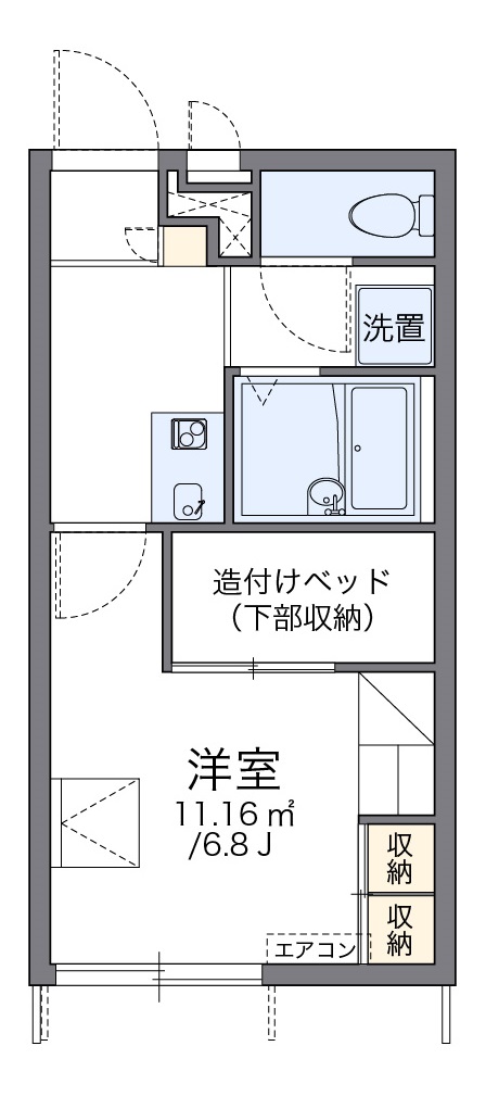 レオパレスミレット57の間取り