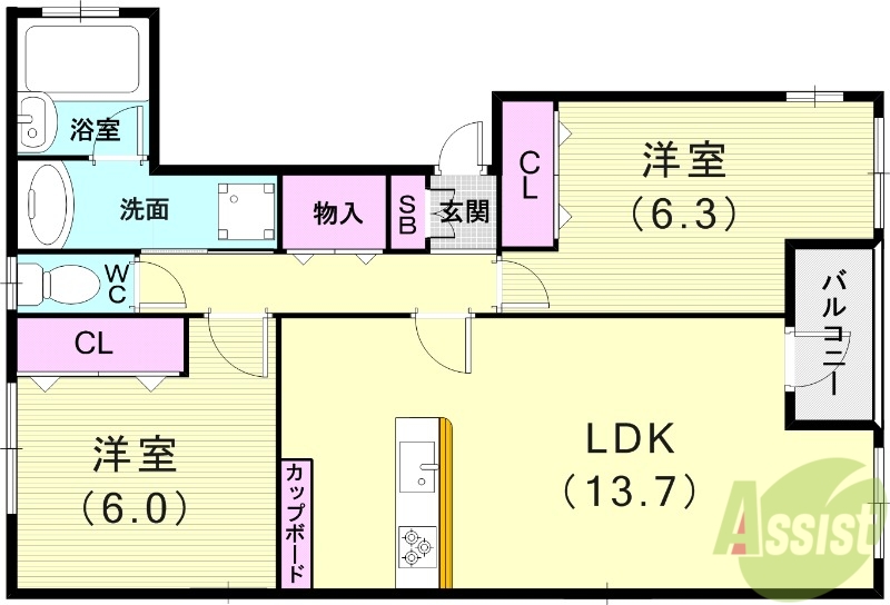 リフュージュ本山の間取り