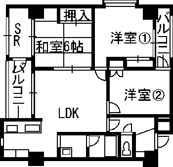 フィクトワール福井311の間取り