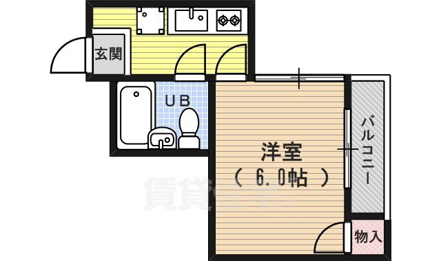 京都市下京区諏訪開町のマンションの間取り