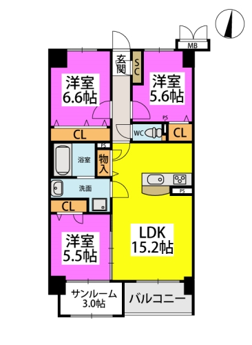 VegaLight別府の間取り