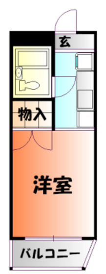 岡山市北区京町のマンションの間取り