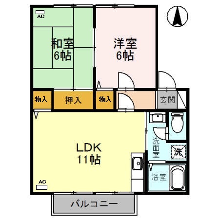 サンステージ海浜 ウエストの間取り