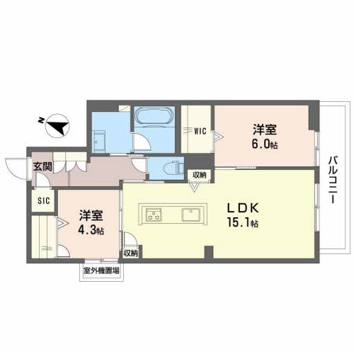 【広島市南区旭のマンションの間取り】