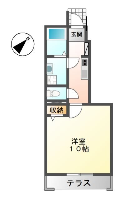 加東市南山のアパートの間取り