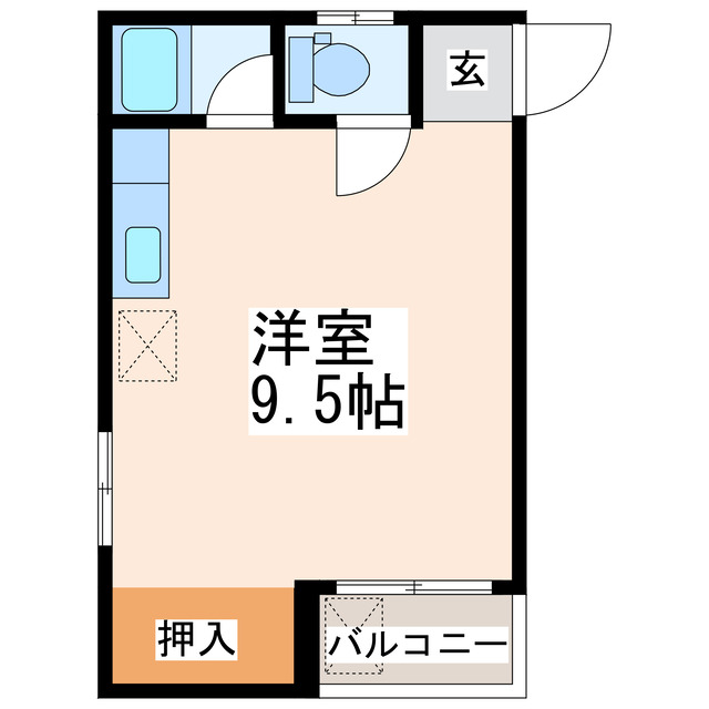 熊本市中央区世安のアパートの間取り