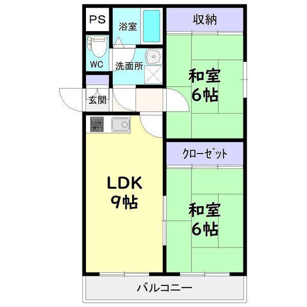 名古屋市守山区鳥羽見のマンションの間取り