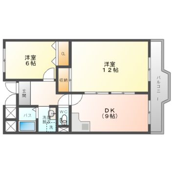 門真市東江端町のマンションの間取り