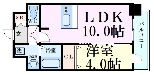 プレサンス新大阪イオリアの間取り