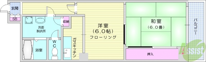 【セントラルハイツの間取り】