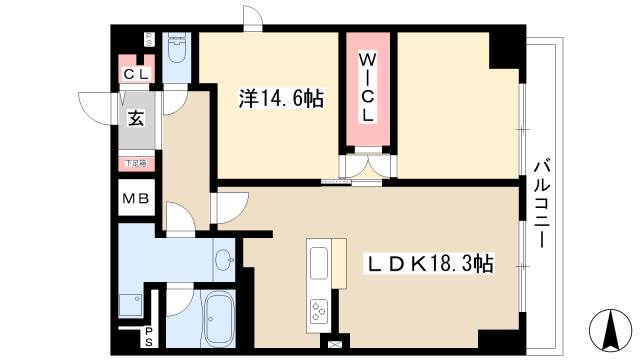 カスタリア新栄IIの間取り