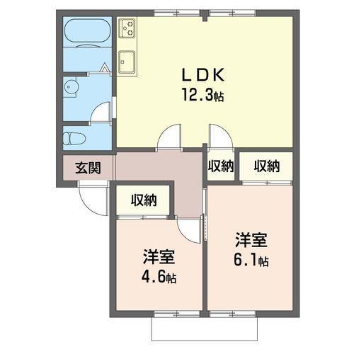 コスモグレースＡの間取り