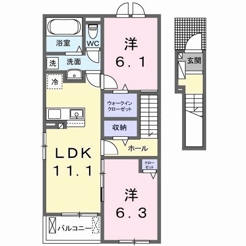 ヴィラ　シルク　Iの間取り