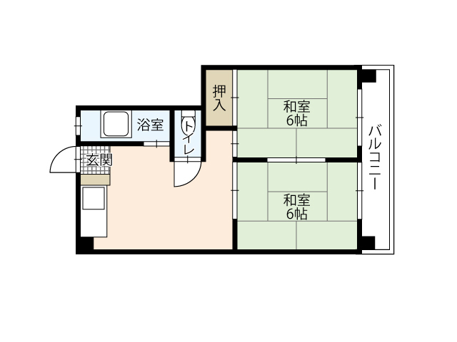 広島市西区中広町のマンションの間取り