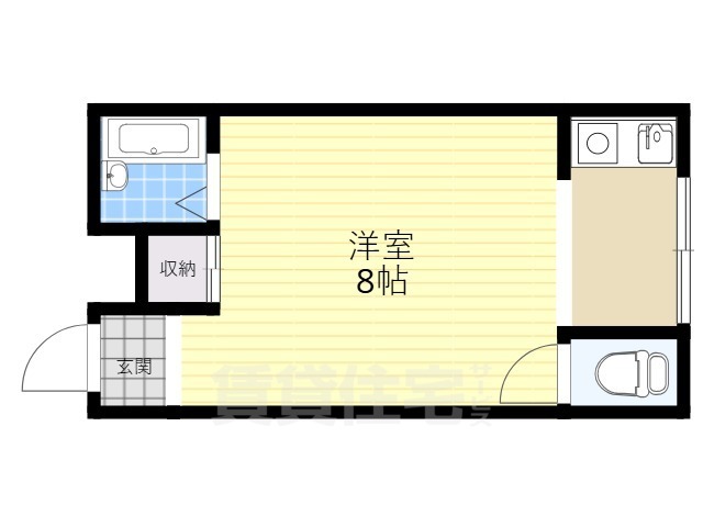 京都市伏見区向島立河原町のマンションの間取り