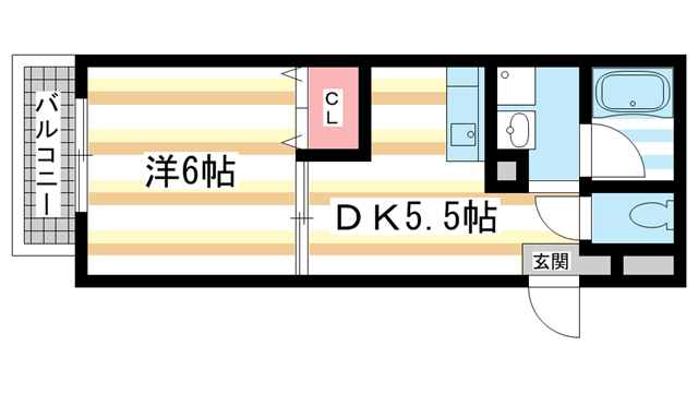 奈良市二条町のマンションの間取り