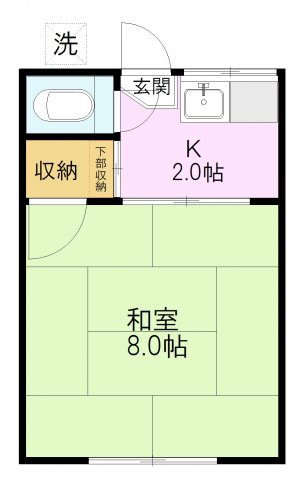 武蔵野市西久保のアパートの間取り