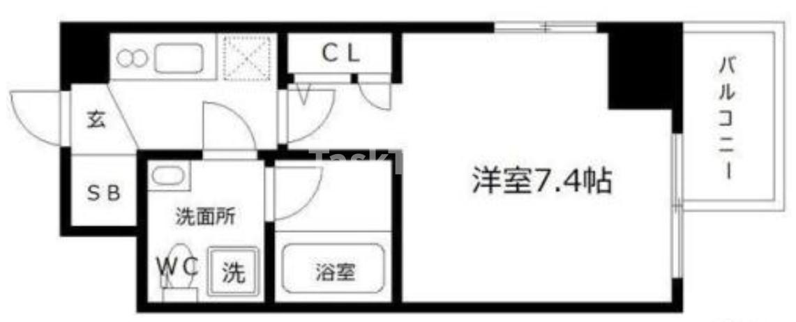 大阪市中央区島町のマンションの間取り